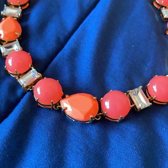 J. Crew Orange Crystal Collar Necklace - Picture 2 of 2